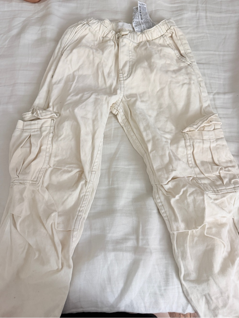 Cream Cargo Pants Zara kids